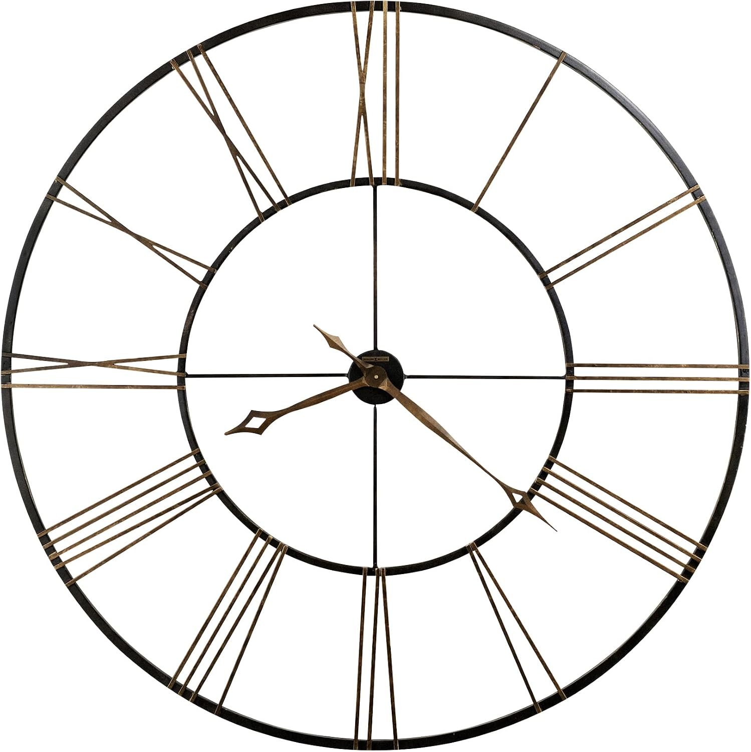 1-1 Howard Miller Vivian Gallery Wall Clock 555-052 | Oversized Wrought-Iron, Black Finish, Quartz Movement, Large Analog, Roman Numerals, Home - Image 1
