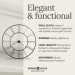 Howard Miller Vivian Gallery Wall Clock 555-052 | Oversized Wrought-Iron, Black Finish, Quartz Movement, Large Analog, Roman Numerals, Home - Image 4
