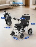Aotedor Electric Wheelchair for Adults, 35 Miles Long Range with Dual Batteries, Foldable Power Wheelchair with Dual Brushless Motors, 330 lbs Capacity, Airline Friendly Motorized Wheelchair - Image 2