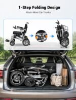Aotedor Electric Wheelchair for Adults, 35 Miles Long Range with Dual Batteries, Foldable Power Wheelchair with Dual Brushless Motors, 330 lbs Capacity, Airline Friendly Motorized Wheelchair - Image 4