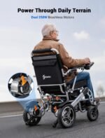 Aotedor Electric Wheelchair for Adults, 35 Miles Long Range with Dual Batteries, Foldable Power Wheelchair with Dual Brushless Motors, 330 lbs Capacity, Airline Friendly Motorized Wheelchair - Image 5
